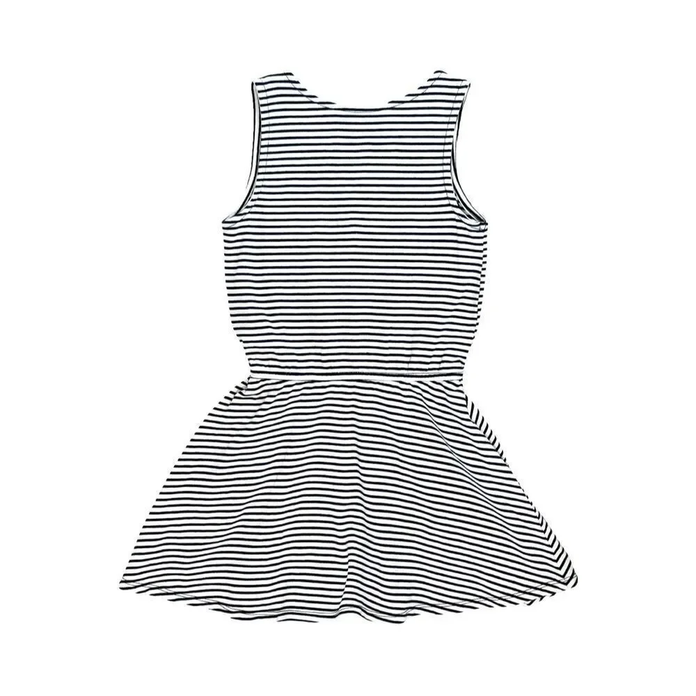 Juicy Couture Bundle of 2 Girls Striped Dress Sz 6 and Black Velour Jacket Sz 6